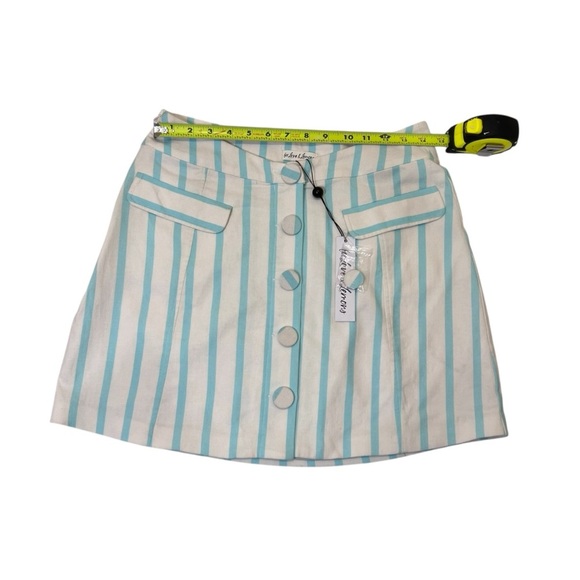 For Love & Lemons Striped Mini Skirt NWT Size L - Picture 4 of 6